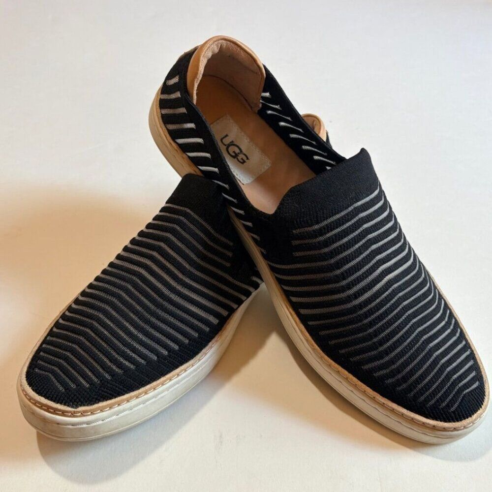 UGG Sammy Breeze Knit Slip On Sneakers Black Womens 8.5 Comfort - Picture 7 of 15